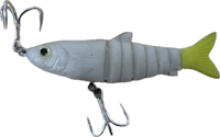 Shads Lures Jointed Boneys 5” Pearl Chart Tail