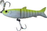 Shads Lures Jointed Boneys 5” Chart Back White Belly